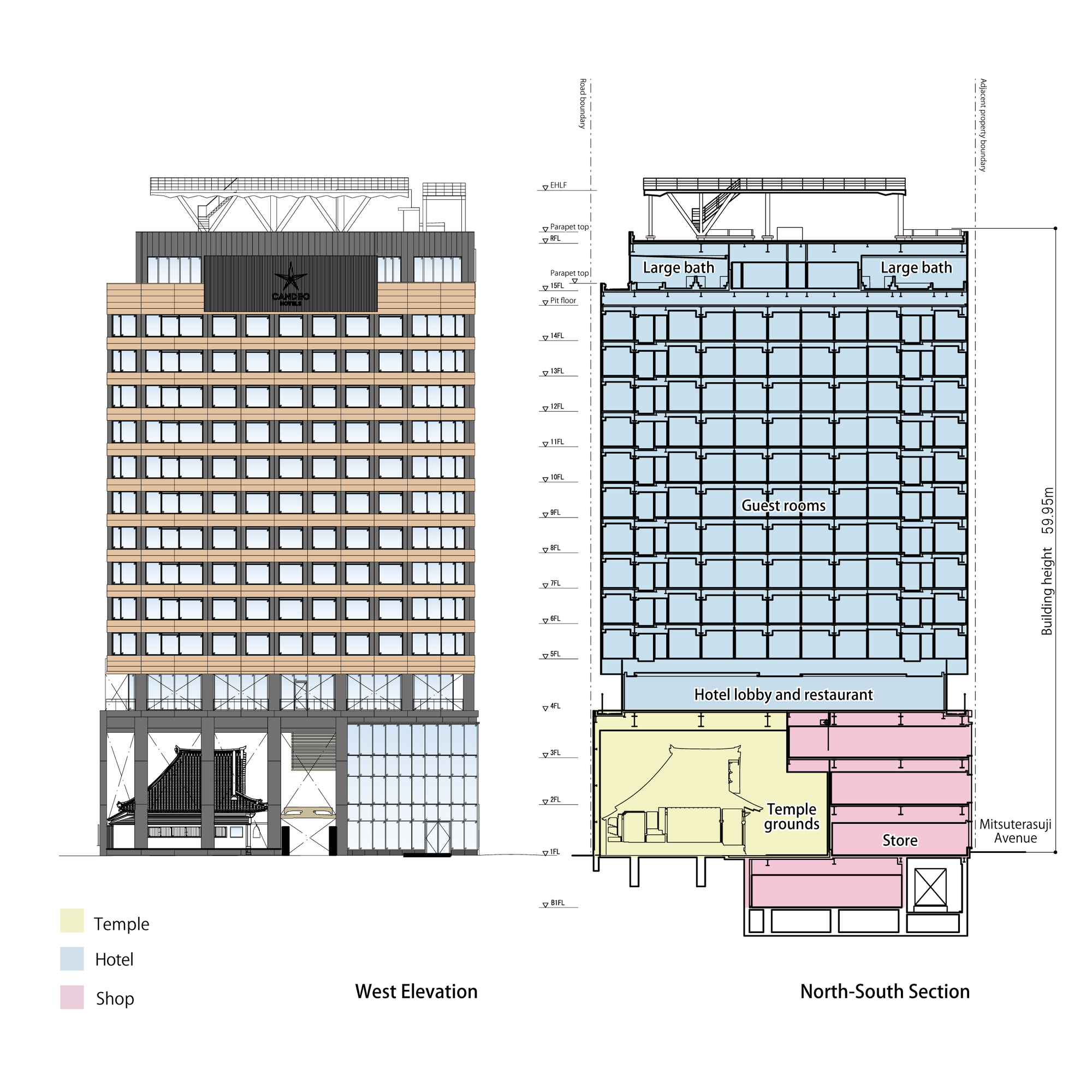 大成建設 TAISEI Tokyo Tatemono Mitsutera Building Candeo Hotels Osaka Shinsaibashi 大阪 OSAKA 三津寺本堂大樓