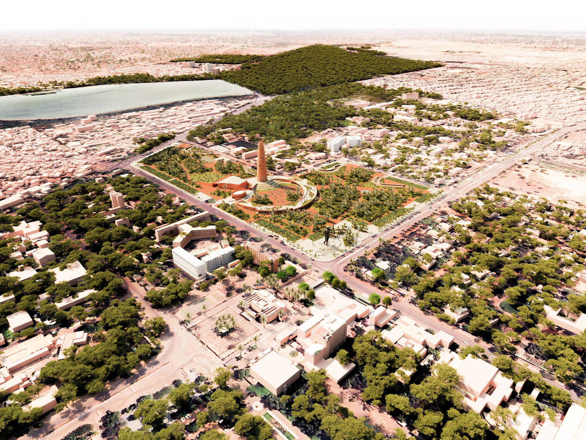 湯瑪斯.桑卡拉紀念公園(Thomas Sankara Memorial Park)由湯瑪斯.桑卡拉國際紀念委員會發起,布吉納法索政府資助,並由凱雷建築事務所(Kéré Architecture)擔綱總體設計。整個紀念公園佔地廣達14公頃,未來將陸續興建露天劇場、餐廳、商店、辦公室以及教育和會議設施,陵墓則作為公園的儀式中心