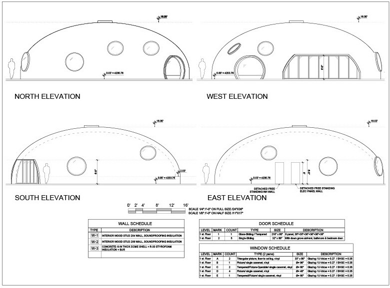 立面圖 Elevation Anastasiya Dudik 美國加州私人住宅 Hata Dome 