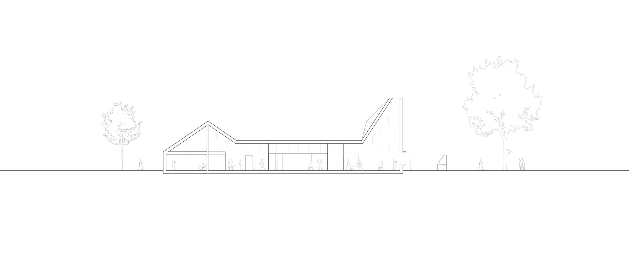 Hjørring Denmark House of Grain|Kornets Hus 丹麥遊客中心 Reiulf Ramstad Arkitekter 剖面圖 Section