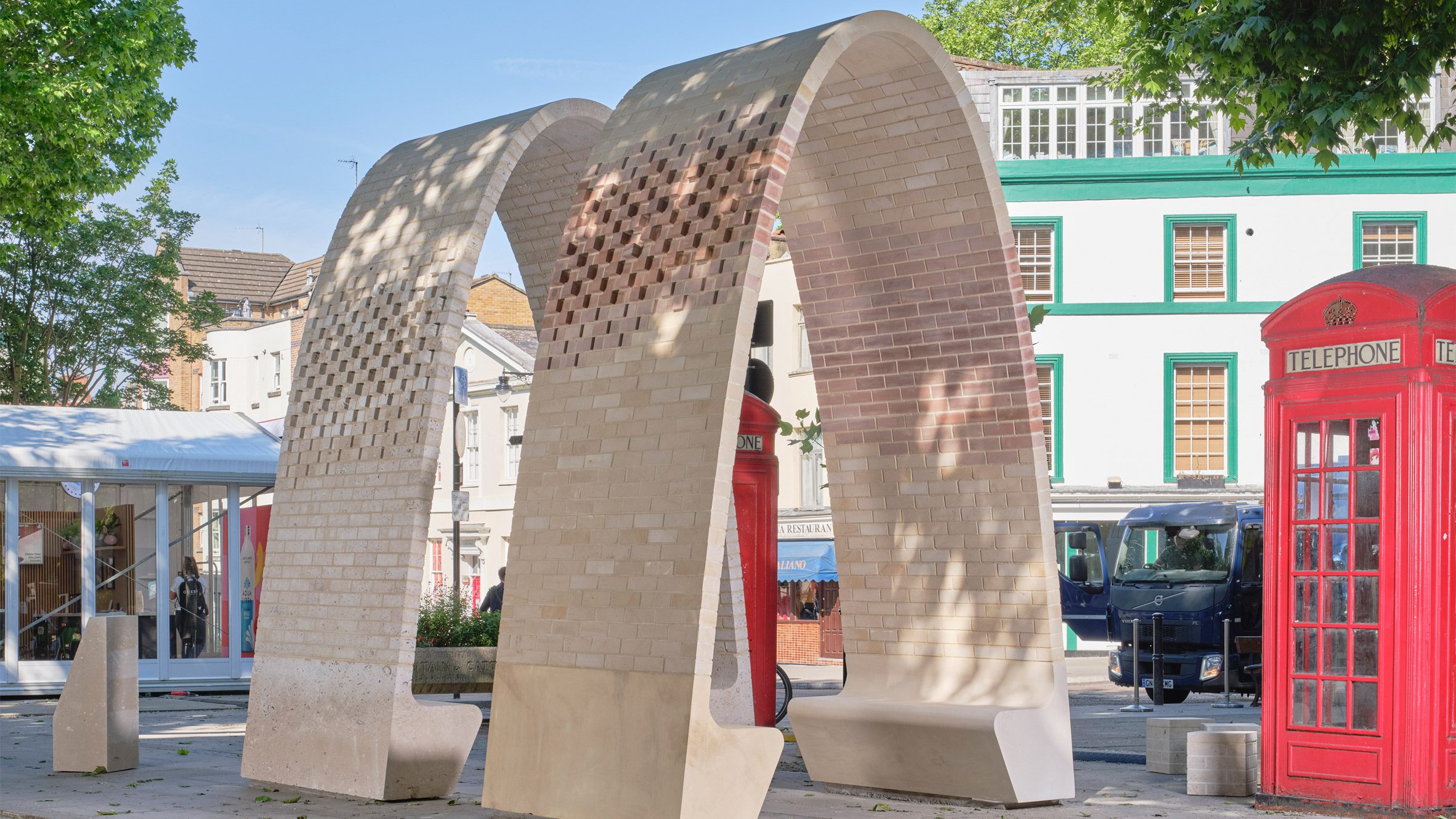 Webb Yates Clerkenwell Green Hawkins Brown Clerkenwell Design Week Brick from a Stone Arch Revival