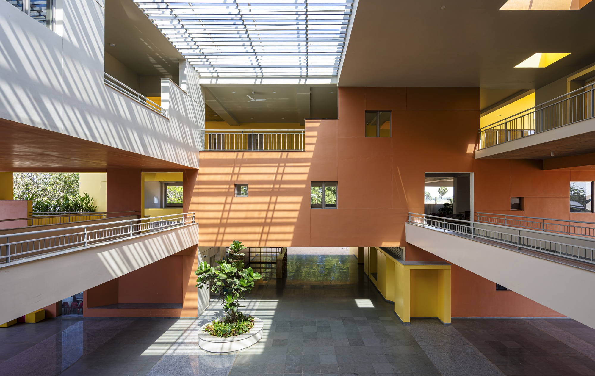 Rainbow International School / Spacefiction studio - Interior Photography, Kitchen, Courtyard