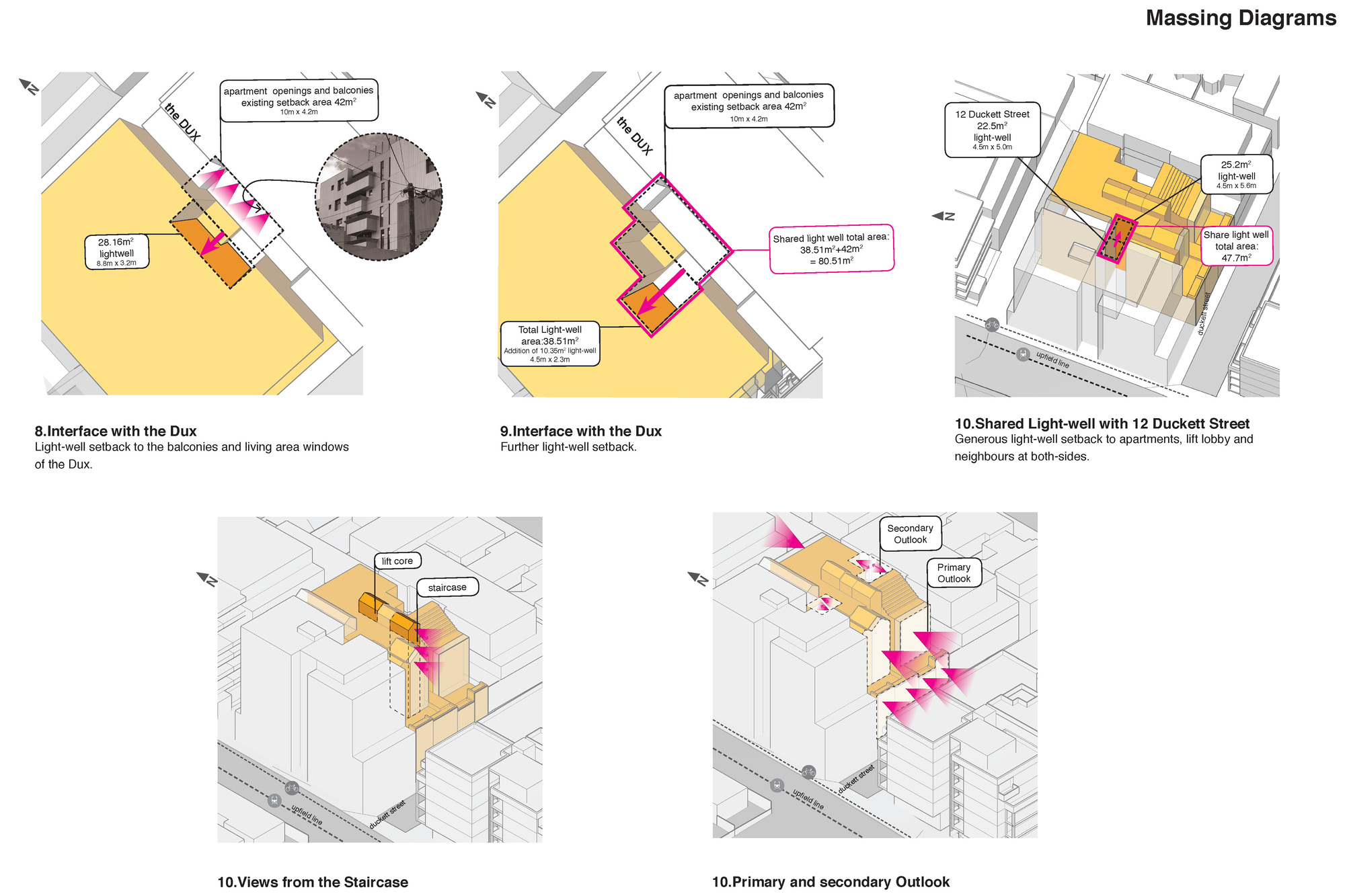 Austin Maynard Architects 澳洲集合住宅 Brunswick ParkLife 建築量體生成圖 Diagram 退縮