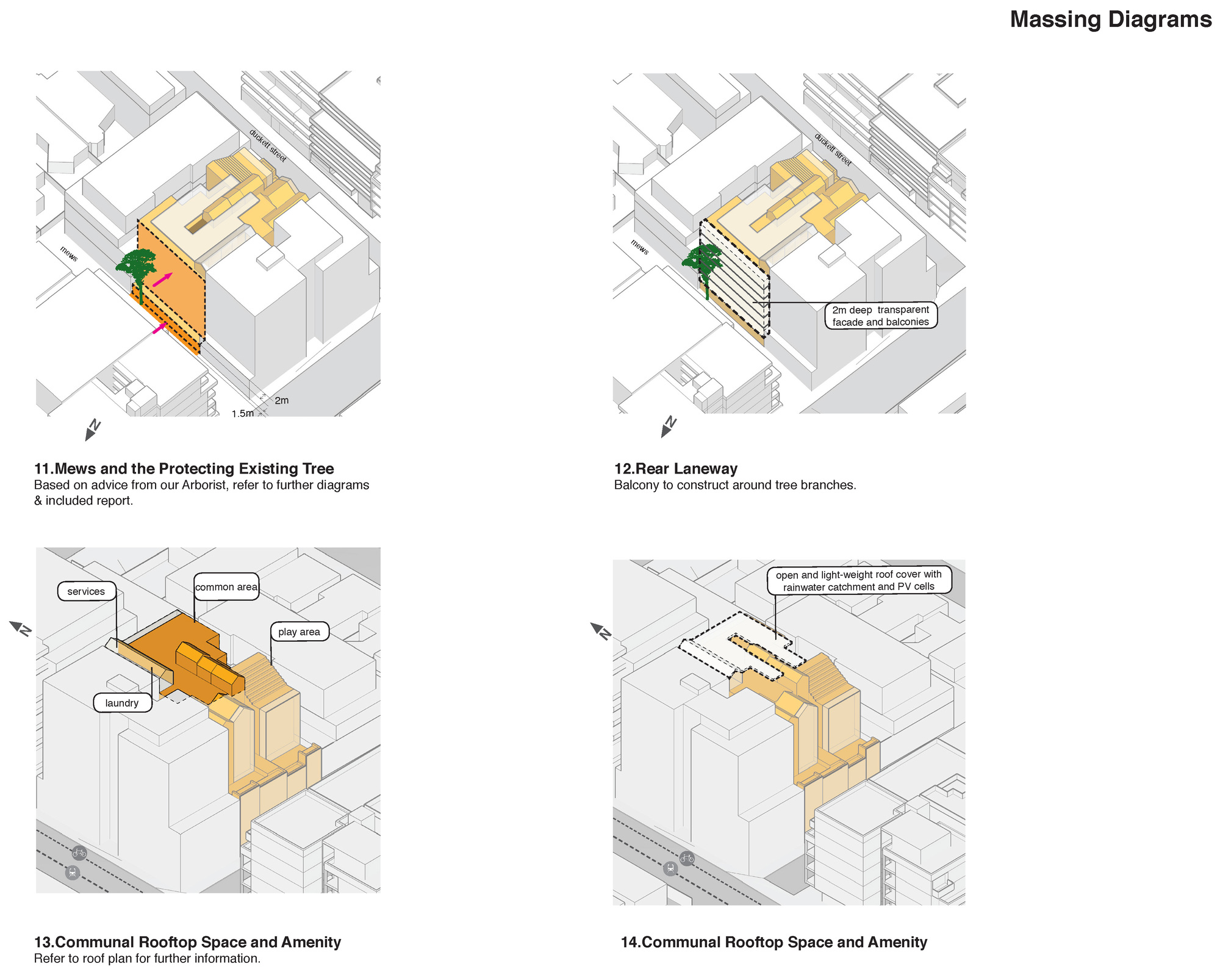 Austin Maynard Architects 澳洲集合住宅 Brunswick ParkLife 建築量體生成圖 Diagram