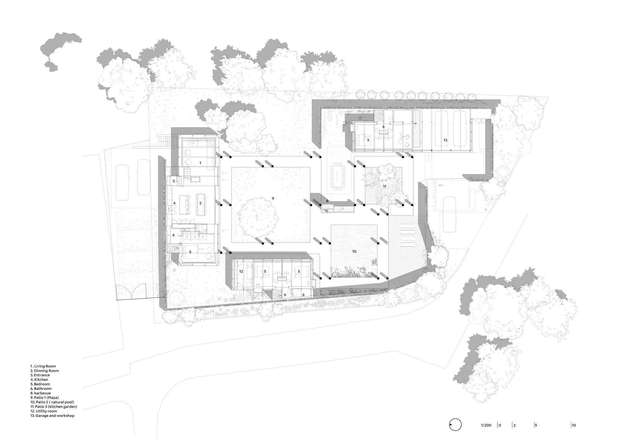 TwoBo arquitectura Spain 西班牙 Tres Patis House 私人住宅 平面圖 Plan