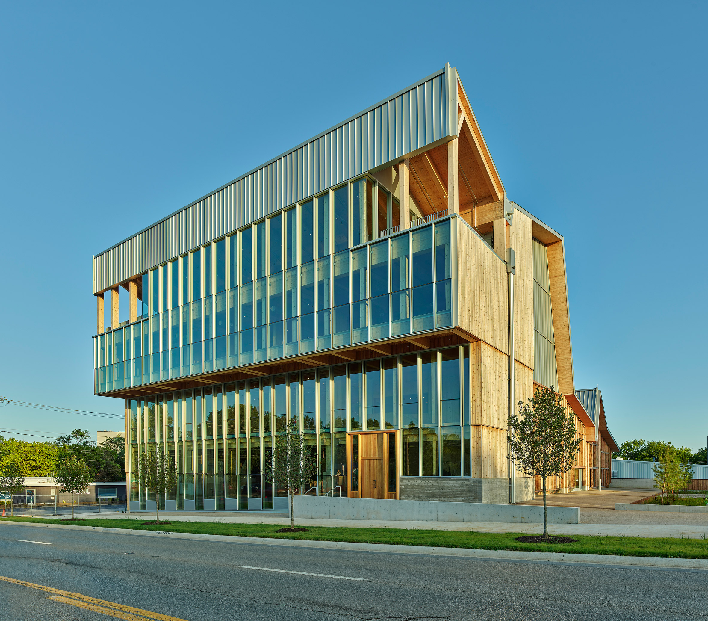 Grafton Architects University of Arkansas Anthony Timberlands Center for Design and Materials Innovation 多層次實木結構 mass-timber 木構