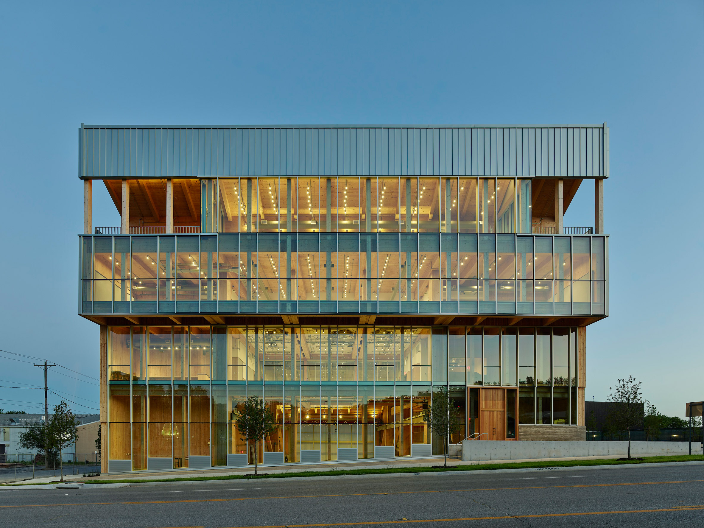 Grafton Architects University of Arkansas Anthony Timberlands Center for Design and Materials Innovation 多層次實木結構 mass-timber 木構