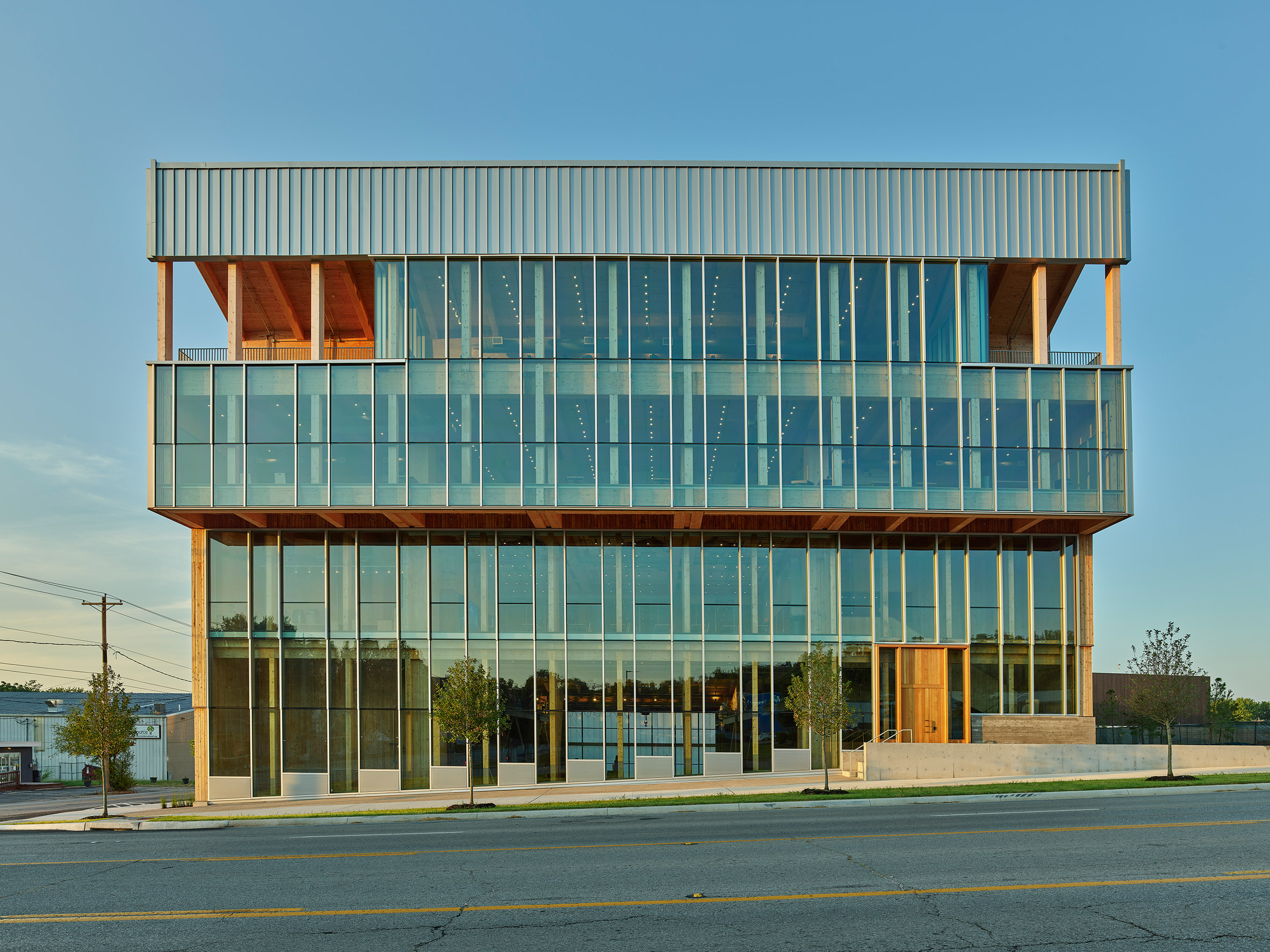 Grafton Architects University of Arkansas Anthony Timberlands Center for Design and Materials Innovation 多層次實木結構 mass-timber 木構