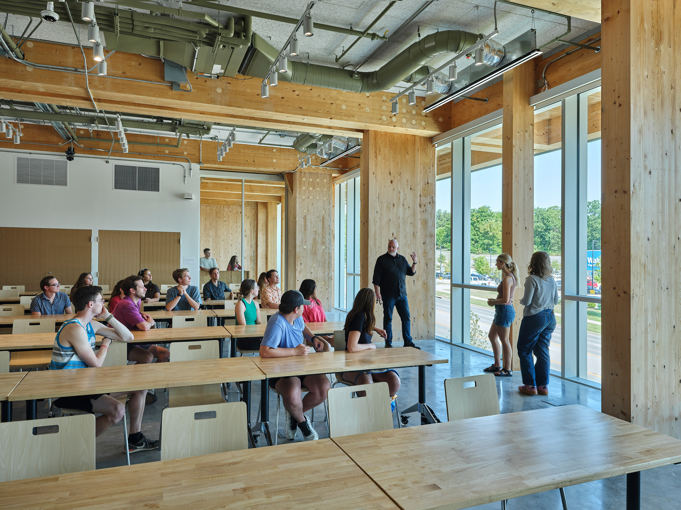 Grafton Architects University of Arkansas Anthony Timberlands Center for Design and Materials Innovation 多層次實木結構 mass-timber 木構