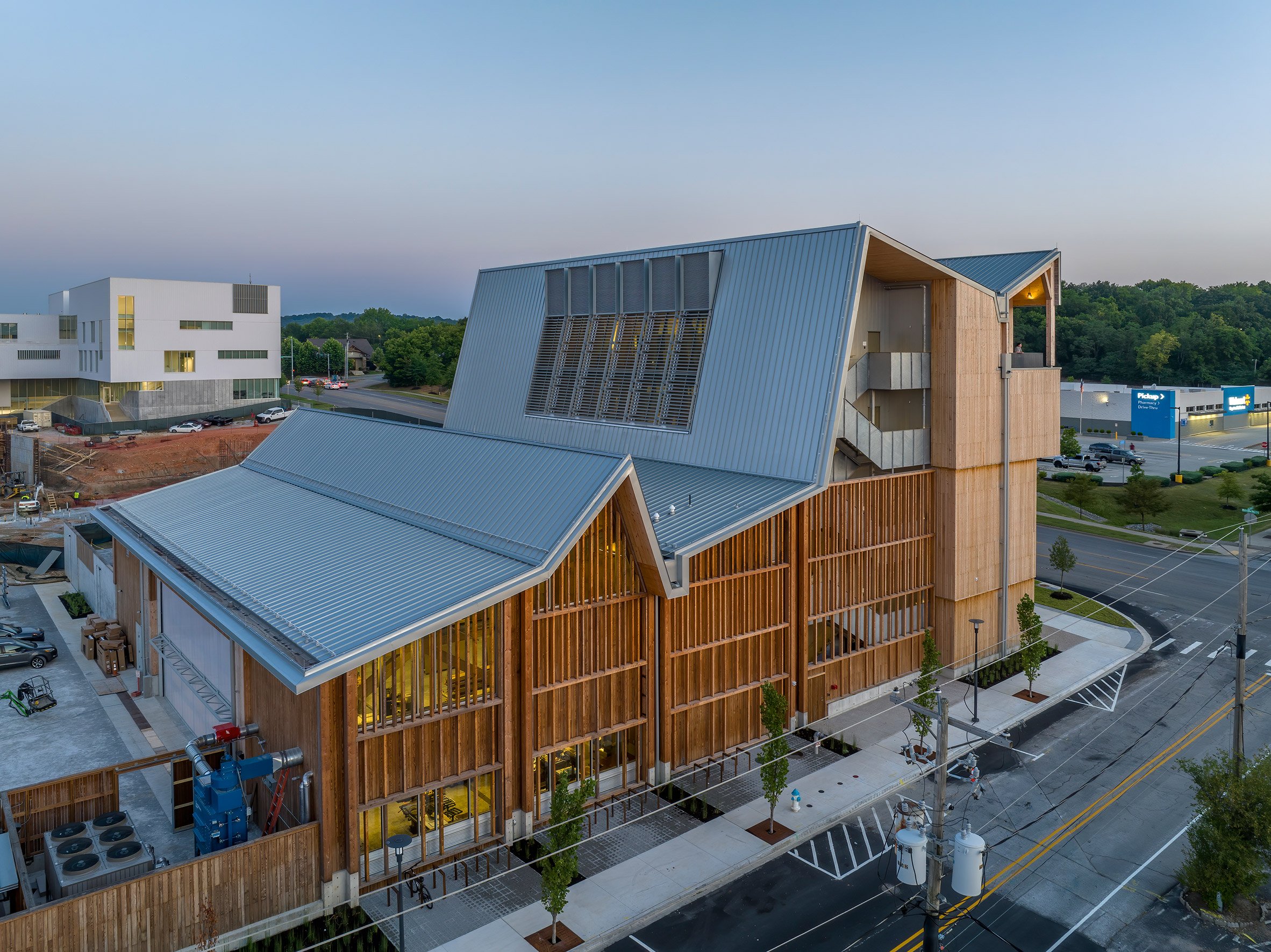 Grafton Architects University of Arkansas Anthony Timberlands Center for Design and Materials Innovation 多層次實木結構 mass-timber 木構