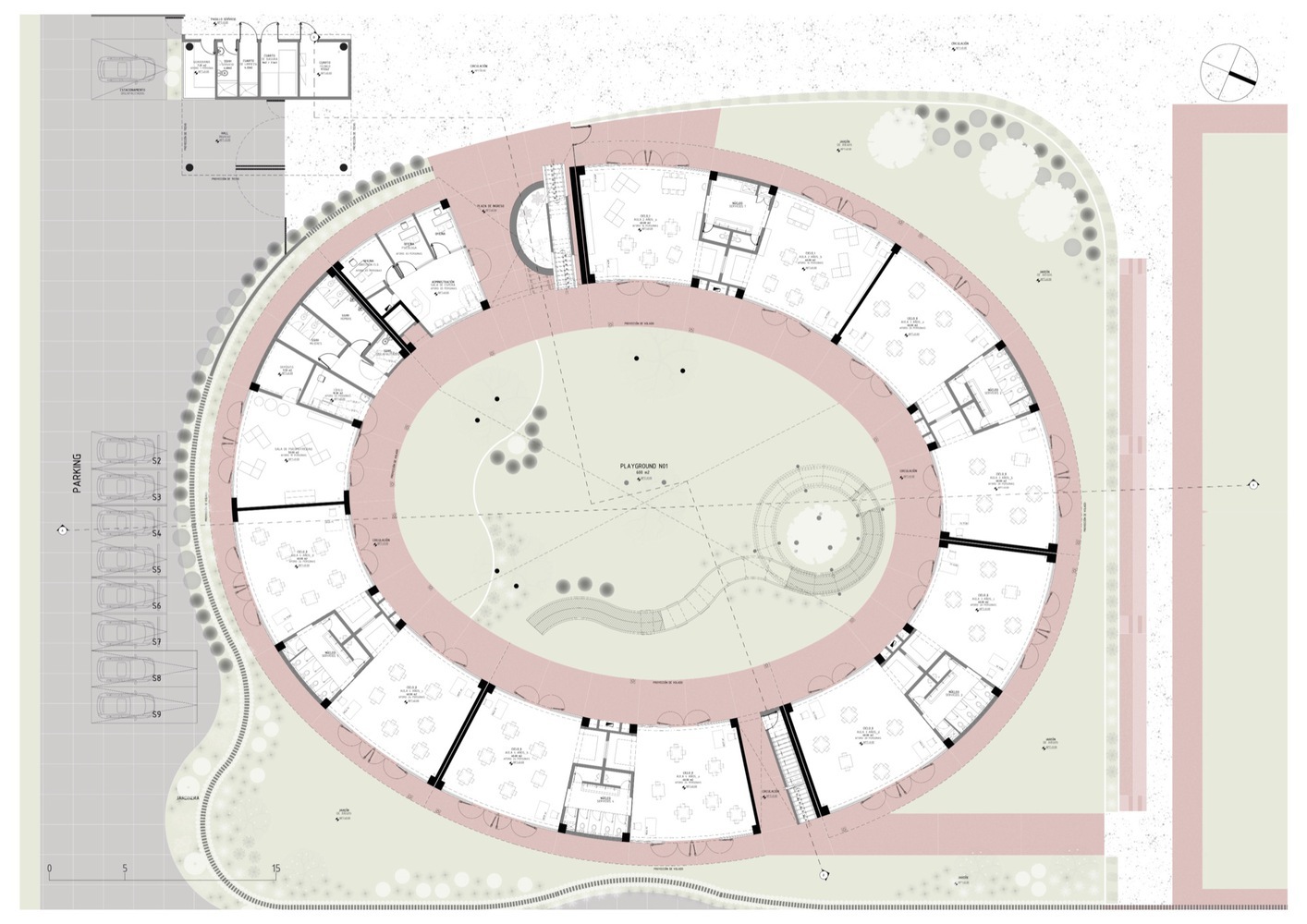Learning Circles: 12 Educational Projects with Elliptical Plans - Image 23 of 47