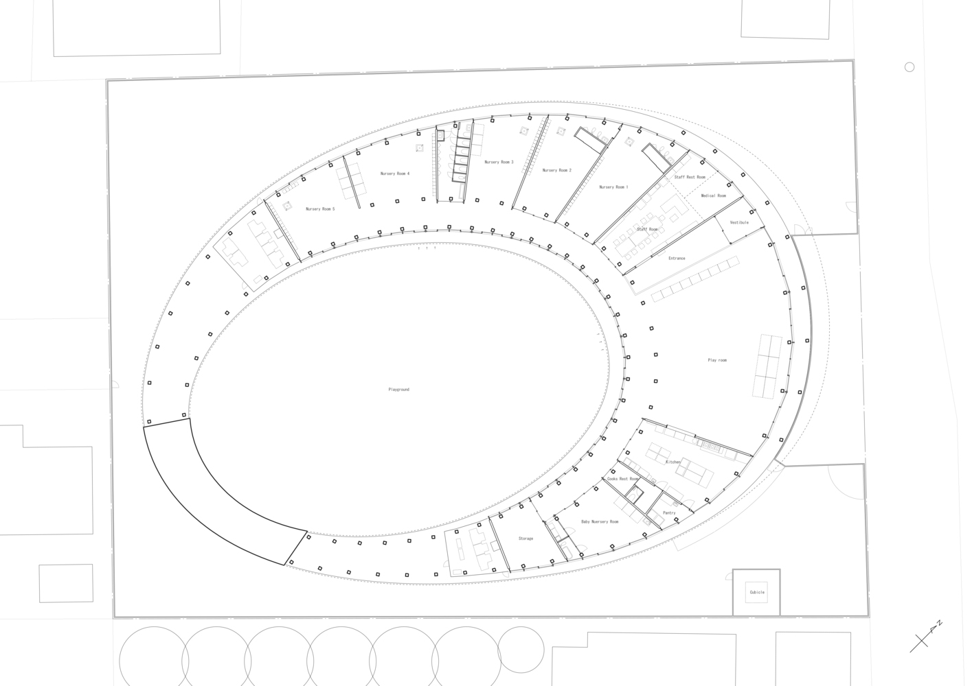 Learning Circles: 12 Educational Projects with Elliptical Plans - Image 44 of 47