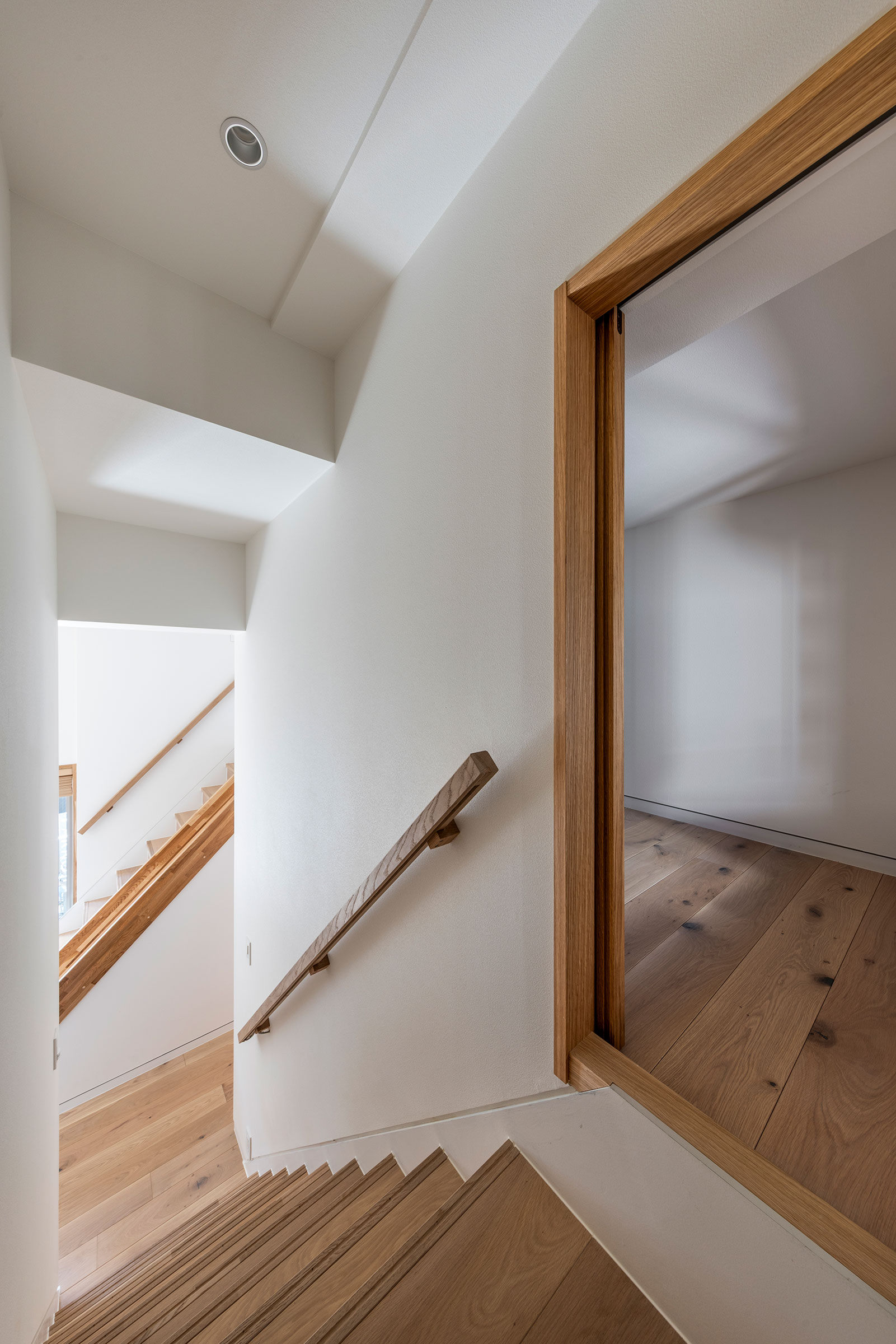 8樓通往7樓的室內樓梯與住宅區域 ©Tororo Studio 中村 Mayu